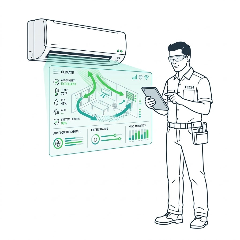 Aircon maintenance vector illustration
