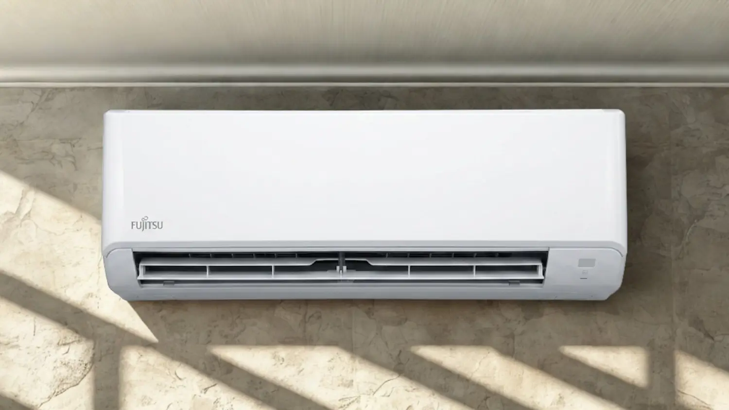 Professional Fujitsu technician servicing unit