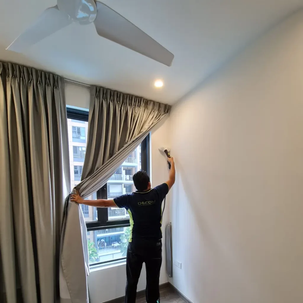 Professional HVAC technician servicing air conditioning unit